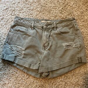 PacSun Green Denim High Rise Short Size 25